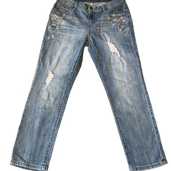 Jennifer Lopez Boyfriend Capri Jeans Size 4 - Picture 2 of 4